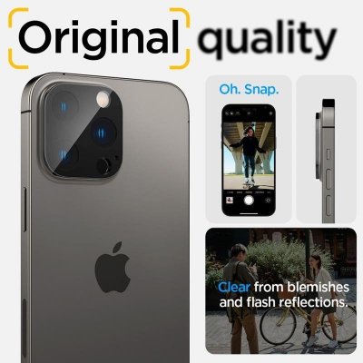 Spigen Optik.TR Camera Lens Protector 2-Pack - Szkło ochronne na obiektyw do iPhone 16 Pro / 16 Pro Max / 15 Pro / 15 Pro Max / 