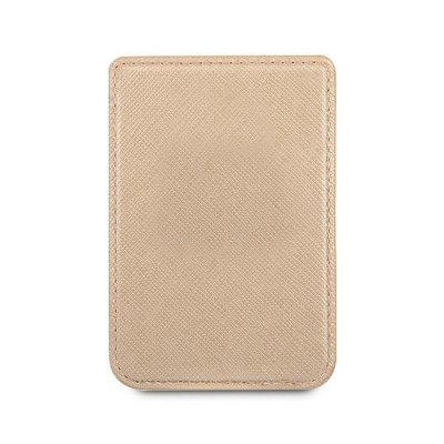 Guess Wallet Card Slot MagSafe Saffiano - Portfel magnetyczny (złoty)