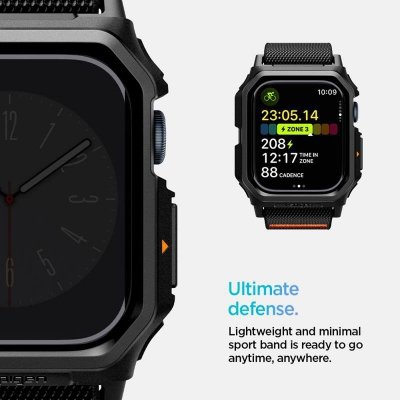 Spigen Lite Fit &quot;Pro&quot; - Etui z paskiem do Apple Watch 10 42 mm (Matte Black)