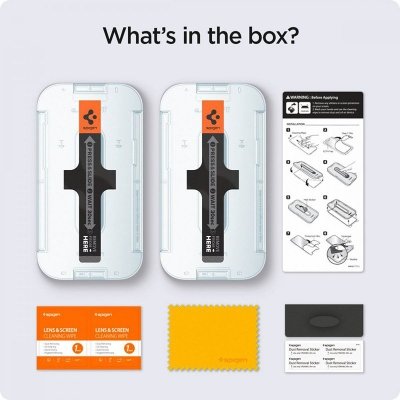 Spigen GLAS.TR EZ FIT Privacy 2-Pack - Szkło hartowane z filtrem prywatyzującym do iPhone 16e / iPhone 14 / iPhone 13 Pro / iPho