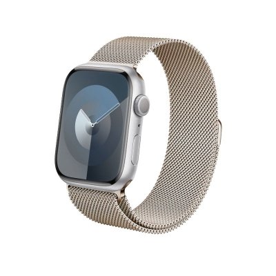 Crong Milano Steel – Pasek ze stali nierdzewnej do Apple Watch 44/45/46/49 mm (szampański)