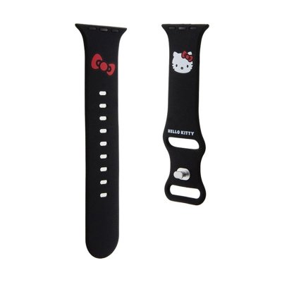 Hello Kitty Silicone Kitty Head - Pasek do Apple Watch 38/40/41 mm (czarny)