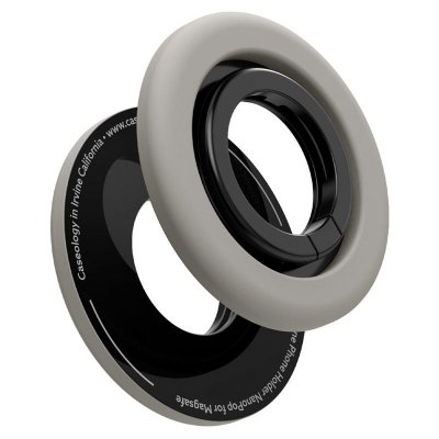 Spigen Nano Pop MagSafe Phone Ring - Magnetyczny uchwyt na palec z funkcją podstawki (Truffle Grey)