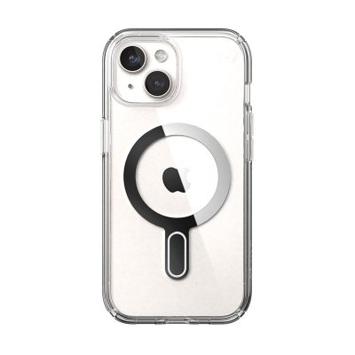 Speck Presidio Perfect-Clear ClickLock & MagSafe - Etui iPhone 16e / iPhone 15 / iPhone 14 / iPhone 13 (Clear / Chrome Finish / 