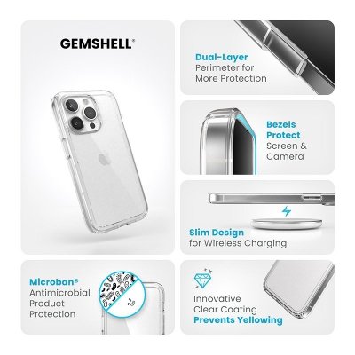 Speck Gemshell - Etui iPhone 15 Pro  (Clear)