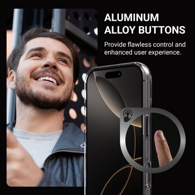 Crong Clear MAG Pro - Etui iPhone 16 Pro Max MagSafe (czarny)