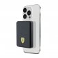 Ferrari Metal Logo MagSafe - Power Bank indukcyjny 5000 mAh 15W MagSafe (Czarny) 