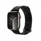 Crong Eclipse - Skórzany pasek magnetyczny Apple Watch 44/45/46/49 mm (czarny) 