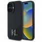 Karl Lagerfeld Silicone Shadow Metal Initial MagSafe - Etui iPhone 16 (czarny) 