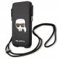 Karl Lagerfeld Saffiano Ikonik Karl`s Head Pouch - Torebka na telefon S/M 