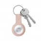 Crong Silicone Case with Key Ring – Etui ochronne brelok do Apple AirTag (piaskowy róż) 