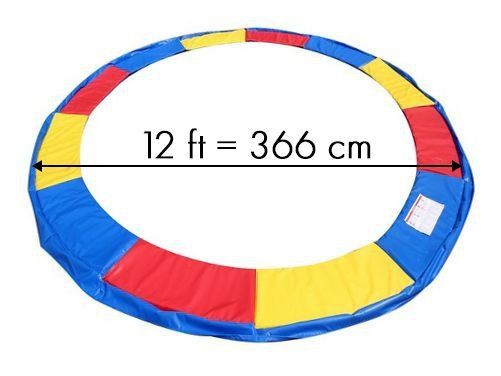 Kolorowa osłona sprężyny do trampoliny 366 374 cm 12ft