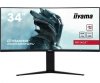 Monitor 34 cale GCB3480WQSU-B1 VA,UWQHD,180HZ,0.4ms,1500R(Curved),   2xHDMI,2xDP,2xUSB 3.2,2x3W,HDR400,HAS(110mm),VESA(100x100mm)