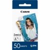 Canon ZINK Photo Paper, foto papier, bez marginesu typ połysk, Zero Ink typ biały, 5x7,6cm, 2x3, 50 szt., 3215C002, termo