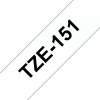 Taśma Brother TZE-151. czarny druk/przezroczysty podkład. laminowane. 8m. 24mm TZE151