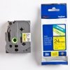 Taśma Brother TZE-651, czarny druk/żółty podkład, laminowane, 8m, 24mm