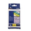 Taśma Brother TZE-MQF31, czarny druk/fioletowy podkład, 4m, 12mm, pastelovĂ˝ podklad TZEMQF31