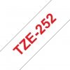 Taśma Brother TZE-252, czerwony druk/biały podkład, laminowane, 8m, 24mm