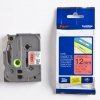 Taśma Brother TZE-431, czarny druk/czerwony podkład, laminowane, 8m, 12mm
