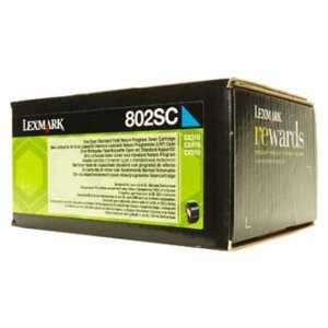 Toner Lexmark 802SC Cyan Standard Yield Return Program 80C2SC0