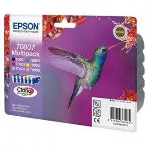 Epson oryginalny tusz / tusz C13T08074011. CMYK/light C/light M. Epson Stylus Photo PX700W C13T08074011