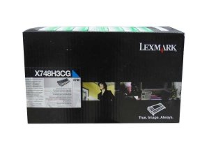 Lexmark oryginalny toner X748H3CG. cyan. 10000s. high capacity. Lexmark X748DE. X748DTE X748H3CG