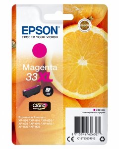 Tusz EPSON C13T33634012, T33XL, magenta, 8,9ml, Epson Expression Home a Premium XP-530,630,635,830