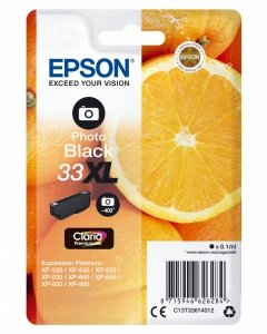 Tusz EPSON C13T33614012, T33XL, photo black, 8,1ml, Epson Expression Home a Premium XP-530,630,635,830