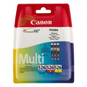Canon oryginalny tusz / tusz CLI-526 CMY, 4541B019, CMY, blistr z ochroną, 9ml, multi pack