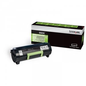 Lexmark oryginalny toner 50F2X00. black. 10000s. 502X. return. extra duża pojemność. Lexmark MS410D. 410DN. 510DN. 610DE. 610DN. 6 50F2X00