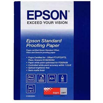 Epson Standard Proofing Paper, foto papier, półpołysk, biały, A3+, 205 g/m2, 10 szt., C13S045004, atrament