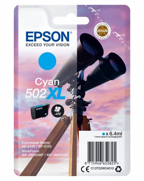 Tusz EPSON 502XL Binocular 6.4ml CY