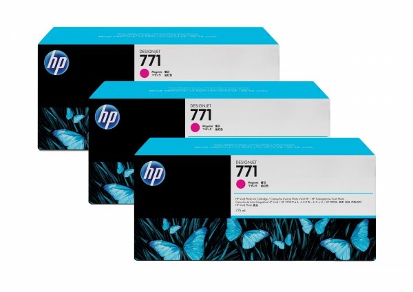 EOL - wycofany z oferty - Tusz HP CR252A, magenta, 3x775ml, HP 771, HP 3-Pack, Designjet Z6200