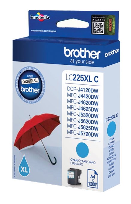 Tusz Brother Ink/cyan high cap MFC- J4620/5620/5720DW LC225XLC