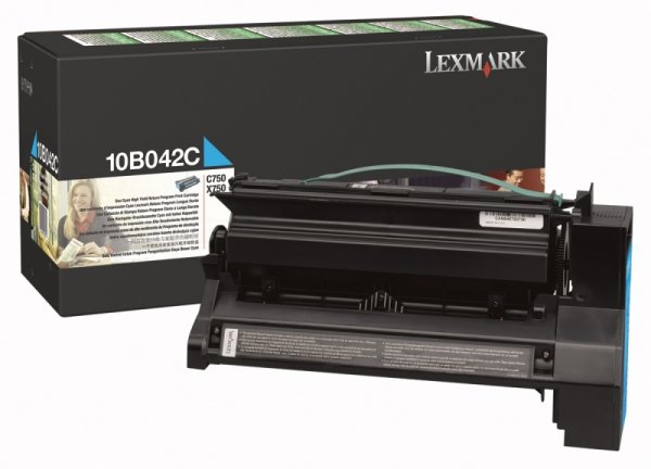 Toner Lexmark 10B042C. cyan. 15000s. return. Lexmark C750 10B042C