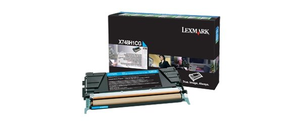 Toner Lexmark X748H1CG. cyan. 10000s. return. high capacity. Lexmark X748DE. X748DTE X748H1CG