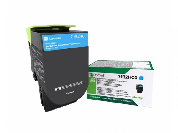 Toner Lexmark 71B2HC0, cyan, 3500s, Lexmark CS417dn,CS517de,CX417de