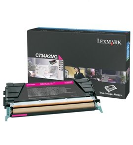 Toner Lexmark C734A2MG. magenta. 6000s. Lexmark C734. C736. X734. X736. X738 C734A2MG