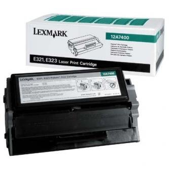 Lexmark oryginalny toner 12A7400. black. 3000s. return. Lexmark E321. E323 12A7400