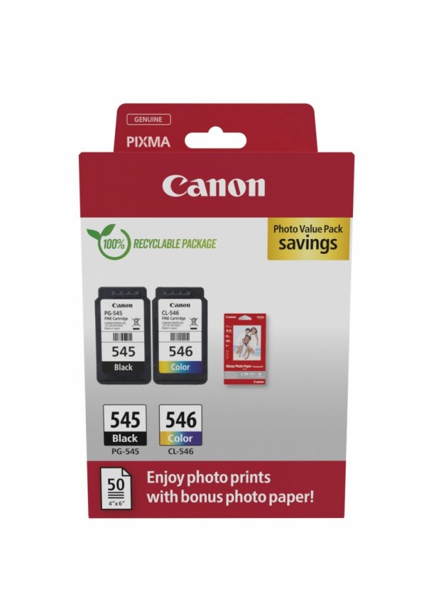 Tusz Canon PG-545/CL-546, 8287B008, black/color, 2x180s, 1x8, 1x9ml, 2-pack