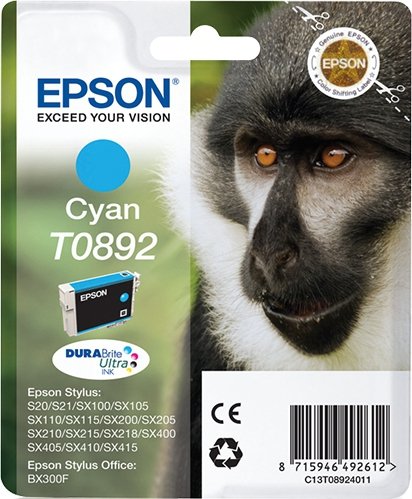 Tusz EPSON C13T08924011. cyan. 3.5ml. Epson Stylus S20. SX100. SX200. SX400 C13T08924011