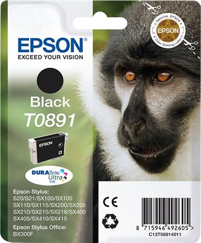 Tusz EPSON C13T08914011. black. 5.8ml. Epson Stylus S20. SX100. SX200. SX400 C13T08914011