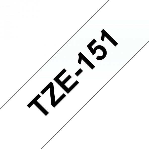 Taśma Brother TZE-151. czarny druk/przezroczysty podkład. laminowane. 8m. 24mm TZE151