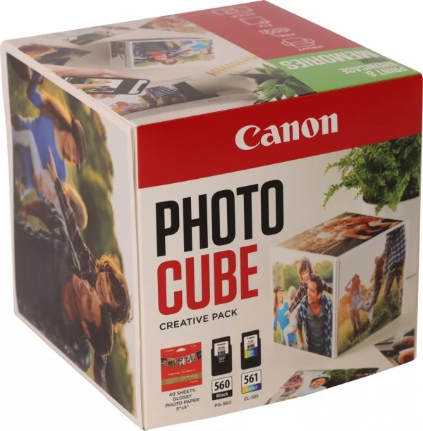 Tusz Canon PG-560/CL-561 PHOTO CUBE Creative Pack White GREEN NON-, BLISTERED PRODUCTS WITH SECURITY