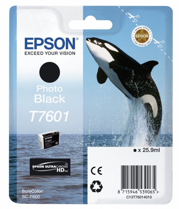 Tusz EPSON C13T76014010. T7601. photo black. 25.9ml. 1szt. Epson SureColor SC-P600 C13T76014010