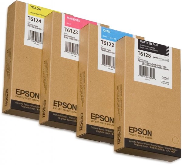 Tusz EPSON C13T612200. cyan. 220ml. Epson Stylus Pro 7400. 7450. 9400. 9450 C13T612200