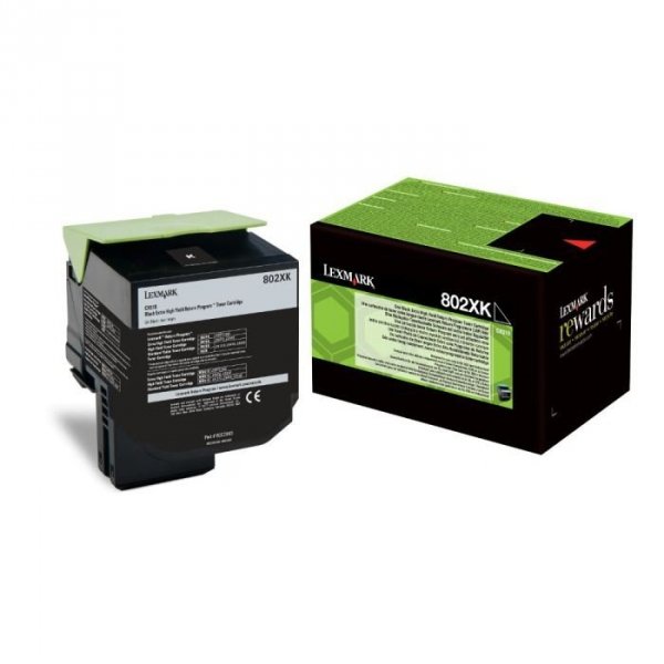 Toner Lexmark 80C2XK0. black. 8000s. return. extra duża pojemnośÄ‡. Lexmark CX510de. CX510dhe. CX510dthe 80C2XK0