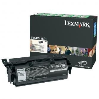 Lexmark oryginalny toner T654X11E. black. 36000s. return. high capacity. Lexmark T654 T654X11E