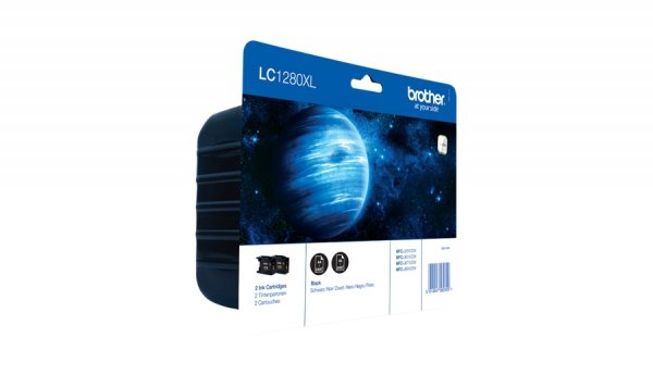 Tusz Brother LC-1280XLBKBP2. black. 2x2400s. high capacity. Brother MFC-J6910DW LC1280XLBKBP2