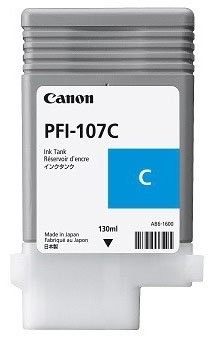 Tusz Canon PFI107C. cyan. 130ml. 6706B001. ploter iPF-680. 685. 780. 785 6706B001